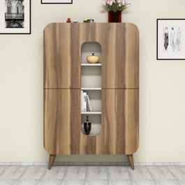 Hanah Home Armario Multiusos Mine - Nogal, Crema